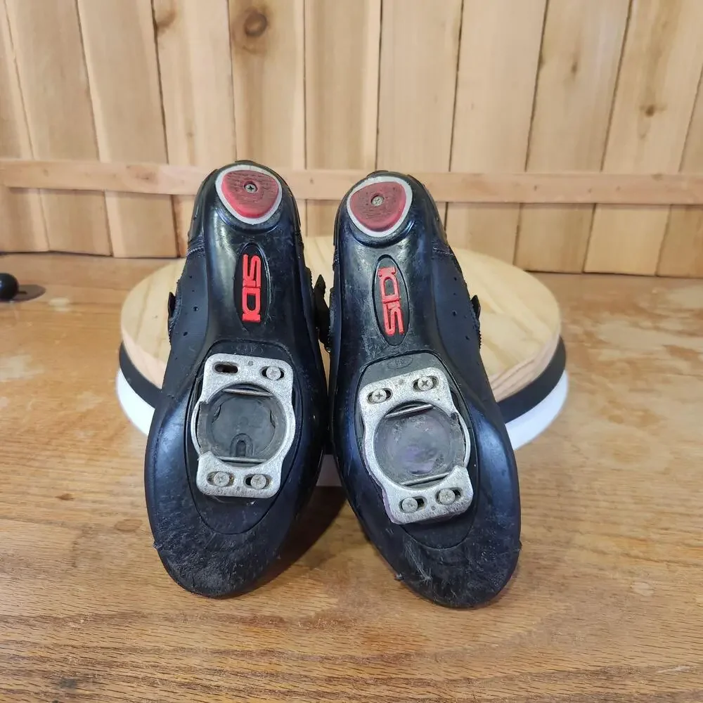 Sidi Genius Pro Cycling Shoes Mens 8 Black Buckle Road Bike Low Top Sneakers
